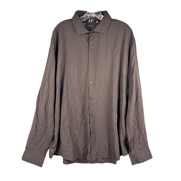 Cactus Man Ricky Singh Other - Cactus Man 3XL Ricky Singh Black Textured Diamond Long Sleeve Button Down Shirt